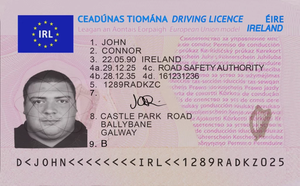drivers license ireland